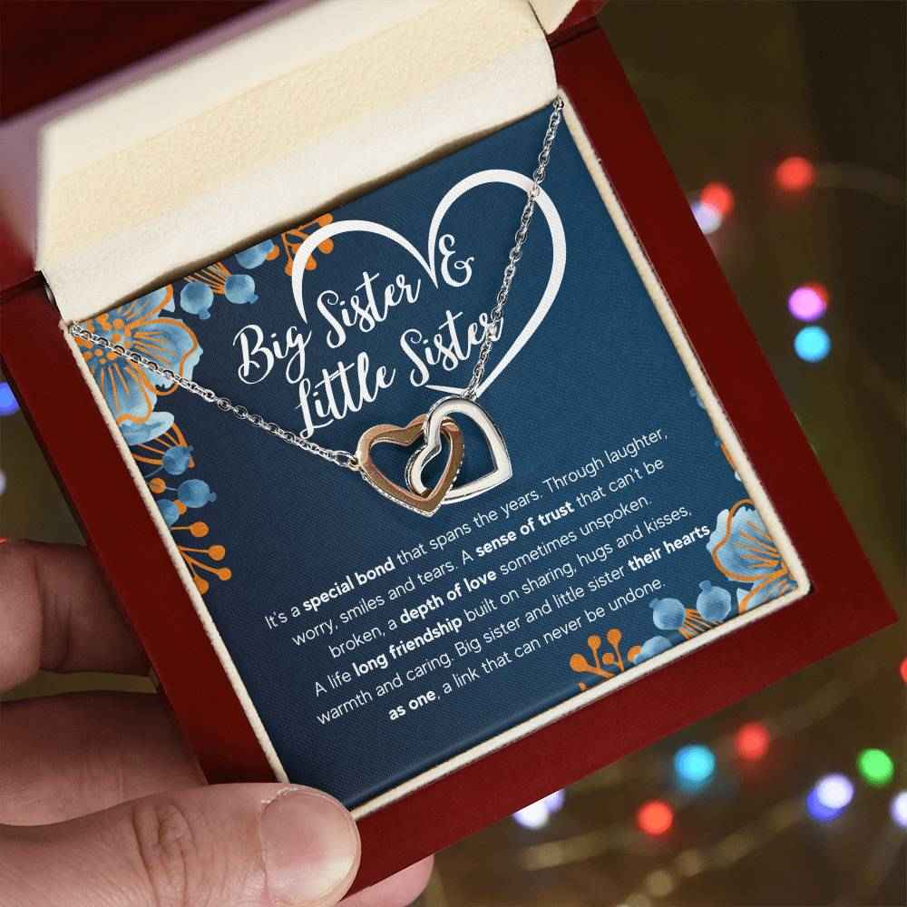 To My Sister Bond Interlocking Necklace Gift Set