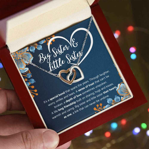 To My Sister Bond Interlocking Necklace Gift Set