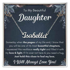 Personalized Squeezed Name Necklace Gift Set - A Heartfelt Keepsake for Your Daughter