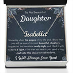 Personalized Squeezed Name Necklace Gift Set - A Heartfelt Keepsake for Your Daughter