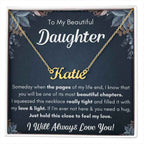 Personalized Squeezed Name Necklace Gift Set - A Heartfelt Keepsake for Your Daughter