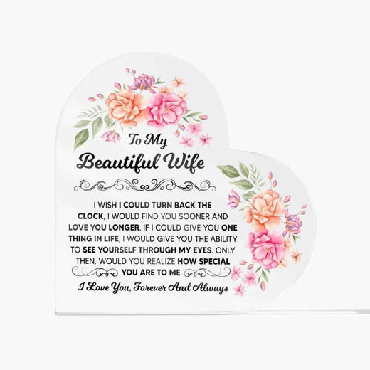 Heart Acrylic Plaque for Wife: A Timeless Gift of Love