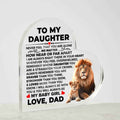 To My Daughter Braver Acrylic Heart