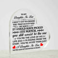 To My Daughter In Law Honor Heart Acrylic Plaque