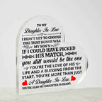 To My Daughter In Law Honor Heart Acrylic Plaque