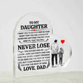 To My Daughter Promise Heart Acrylic Plaque