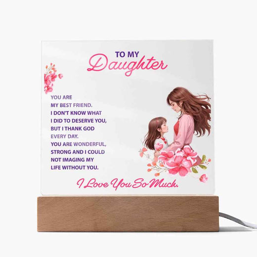 Keepsake Acrylic Gift for Daughter - A Heartfelt Reminder of Your Bond