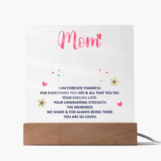 Mom I am forever thankful acrylic plaque set