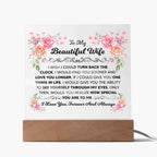 To My Beautiful Wife Square Acrylic Plaque