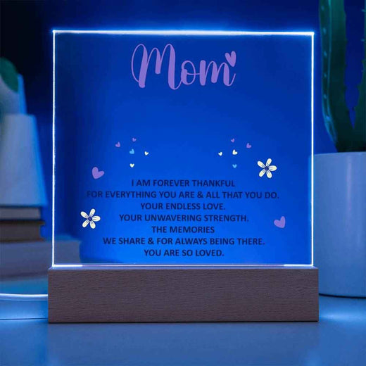 Mom I am forever thankful acrylic plaque set