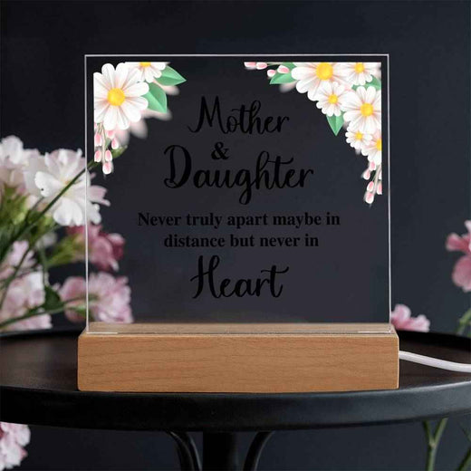 To My Daughter Distance Square Acrylic Plaque