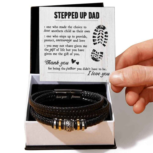 Thoughtful To My Step Dad Gift Bracelet - A Heartfelt Keepsake