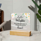 To My Daughter Distance Square Acrylic Plaque