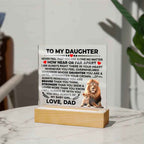 To My Daughter Braver Square Acrylic