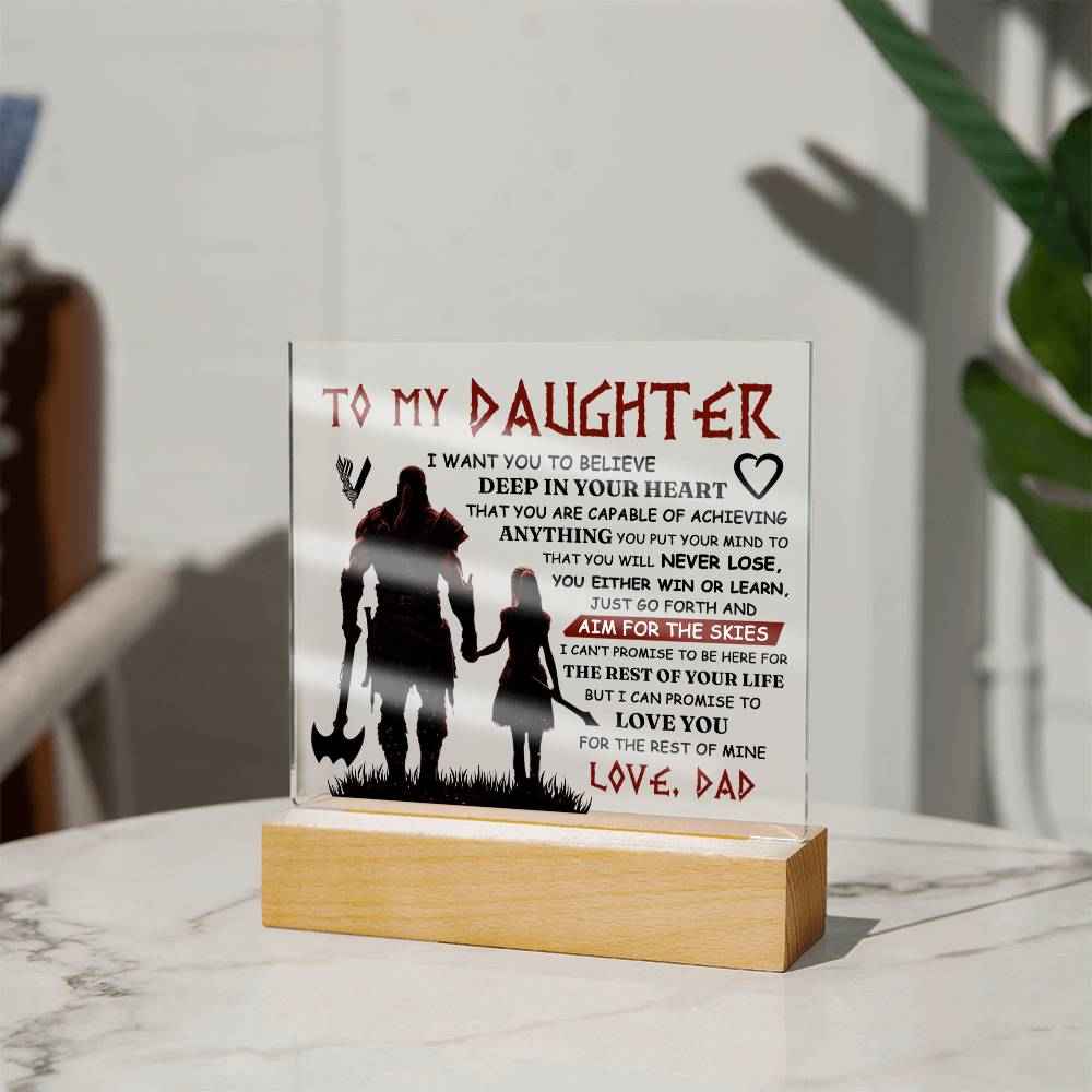 To My Daughter Skies Acrylic Plaque