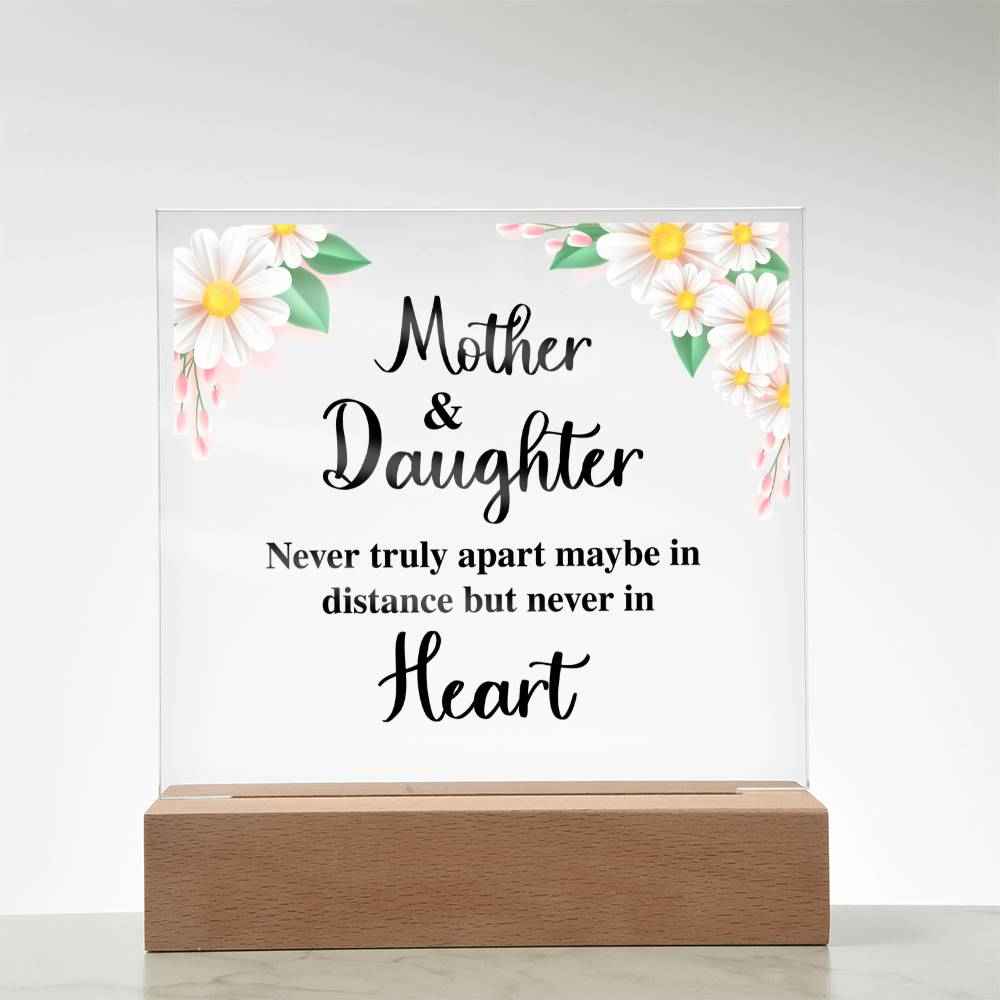 To My Daughter Distance Square Acrylic Plaque