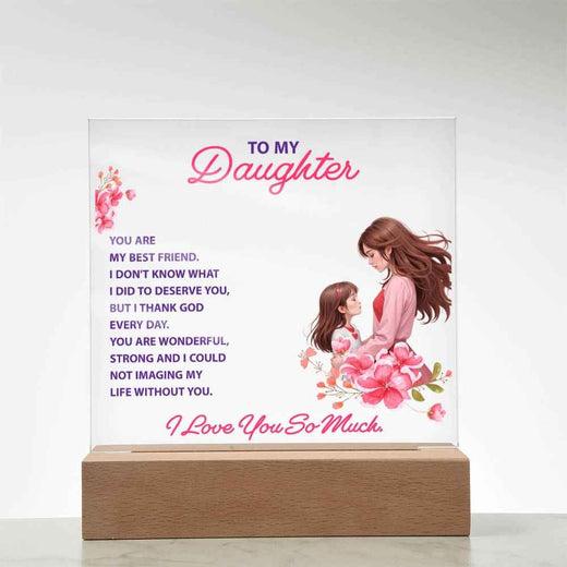 Keepsake Acrylic Gift for Daughter - A Heartfelt Reminder of Your Bond