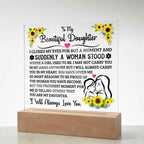 To My Daughter Square Acrylic Plaque