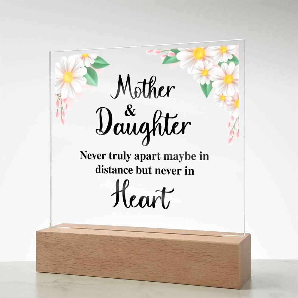 To My Daughter Distance Square Acrylic Plaque