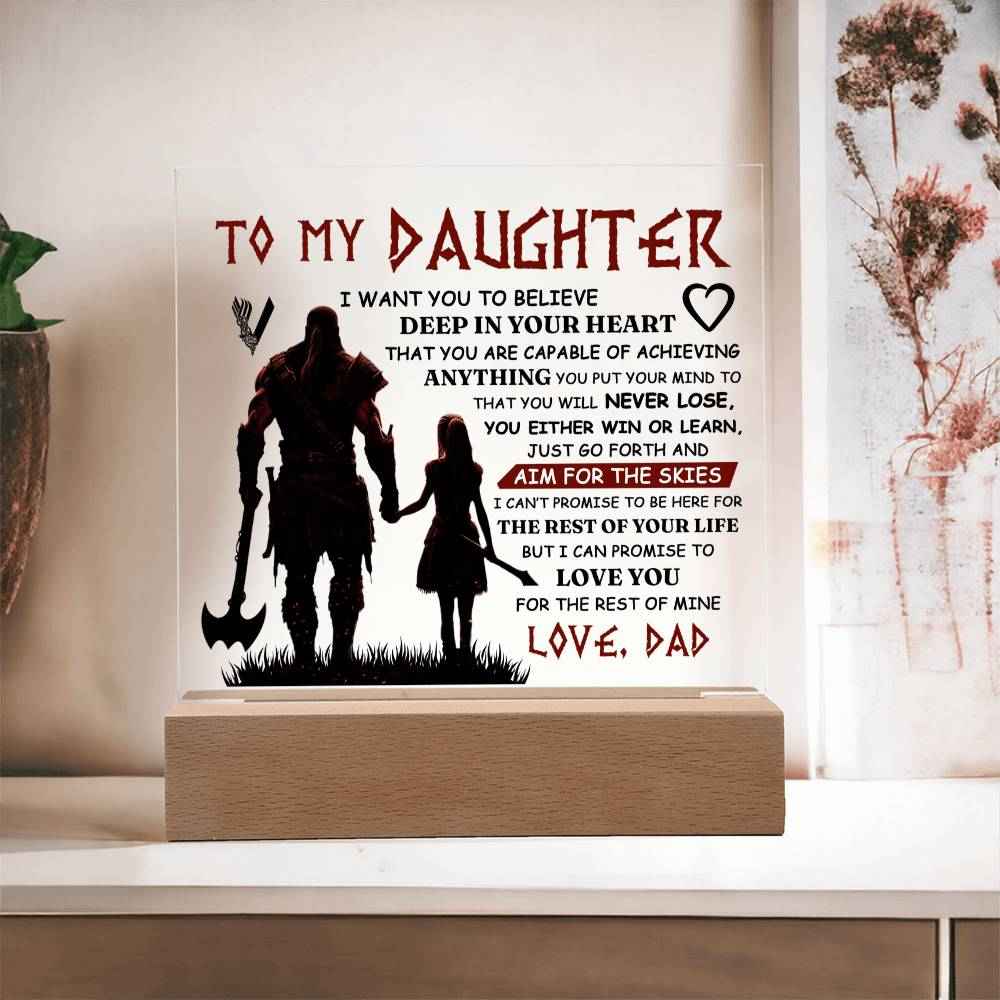 To My Daughter Skies Acrylic Plaque