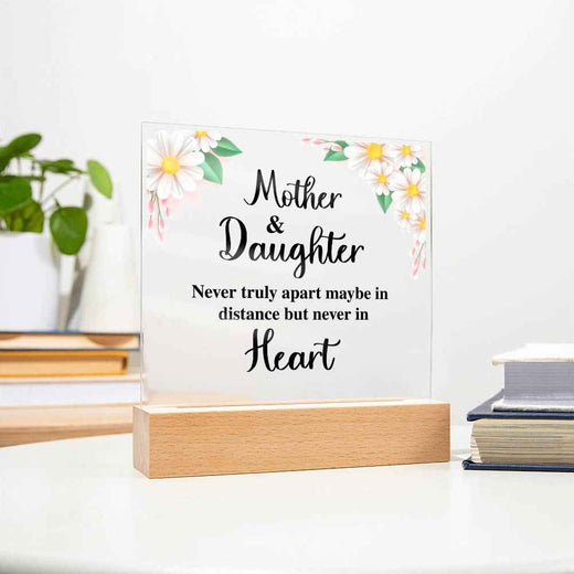 To My Daughter Distance Square Acrylic Plaque