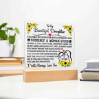 To My Daughter Square Acrylic Plaque