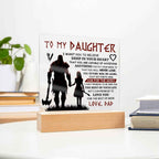 To My Daughter Skies Acrylic Plaque