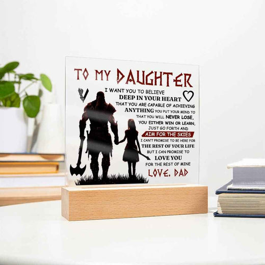 To My Daughter Skies Acrylic Plaque