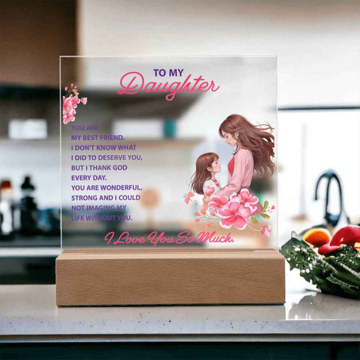 Keepsake Acrylic Gift for Daughter - A Heartfelt Reminder of Your Bond