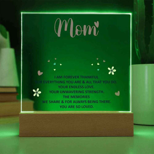 Mom I am forever thankful acrylic plaque set