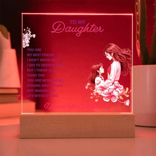 Keepsake Acrylic Gift for Daughter - A Heartfelt Reminder of Your Bond