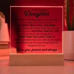 To My Daughter Chapters Square Plaque